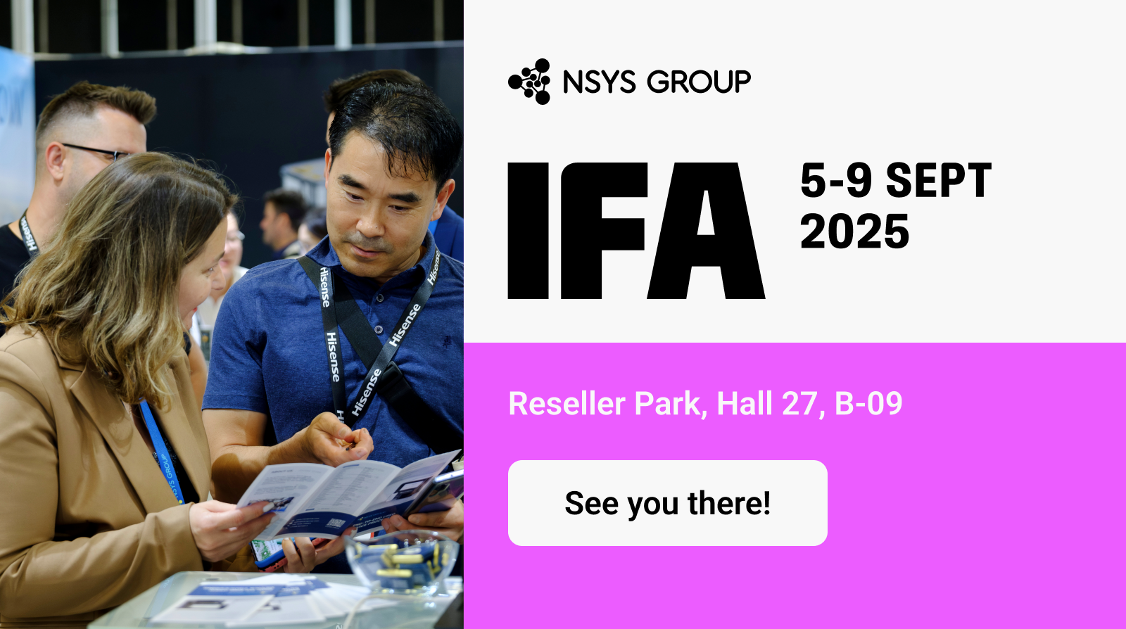 NSYS Group Returns to IFA Berlin 2025 — See You There! NSYS Group Returns to IFA Berlin 2025 — See You There!